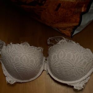 Victorias Secret Pink  Lace Women's Bra - White Color